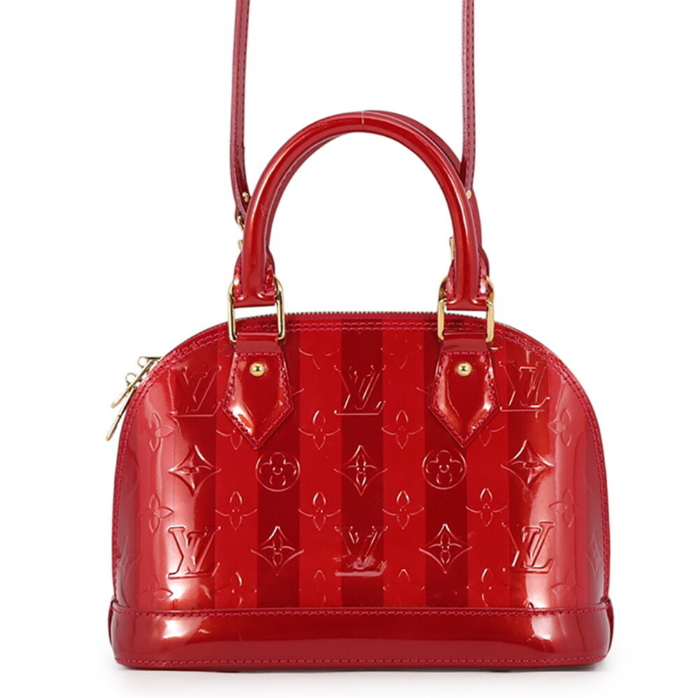 Louis Vuitton Monogram Vernis Rayures Alma BB Handbag M91593 LOUIS VUITTON 2-...